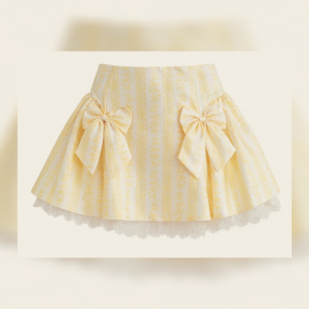 Dolls Kill Sugar Thrillz Scandal Sheet Mini Skirt - Yellow XS NWT - Picture 1 of 10